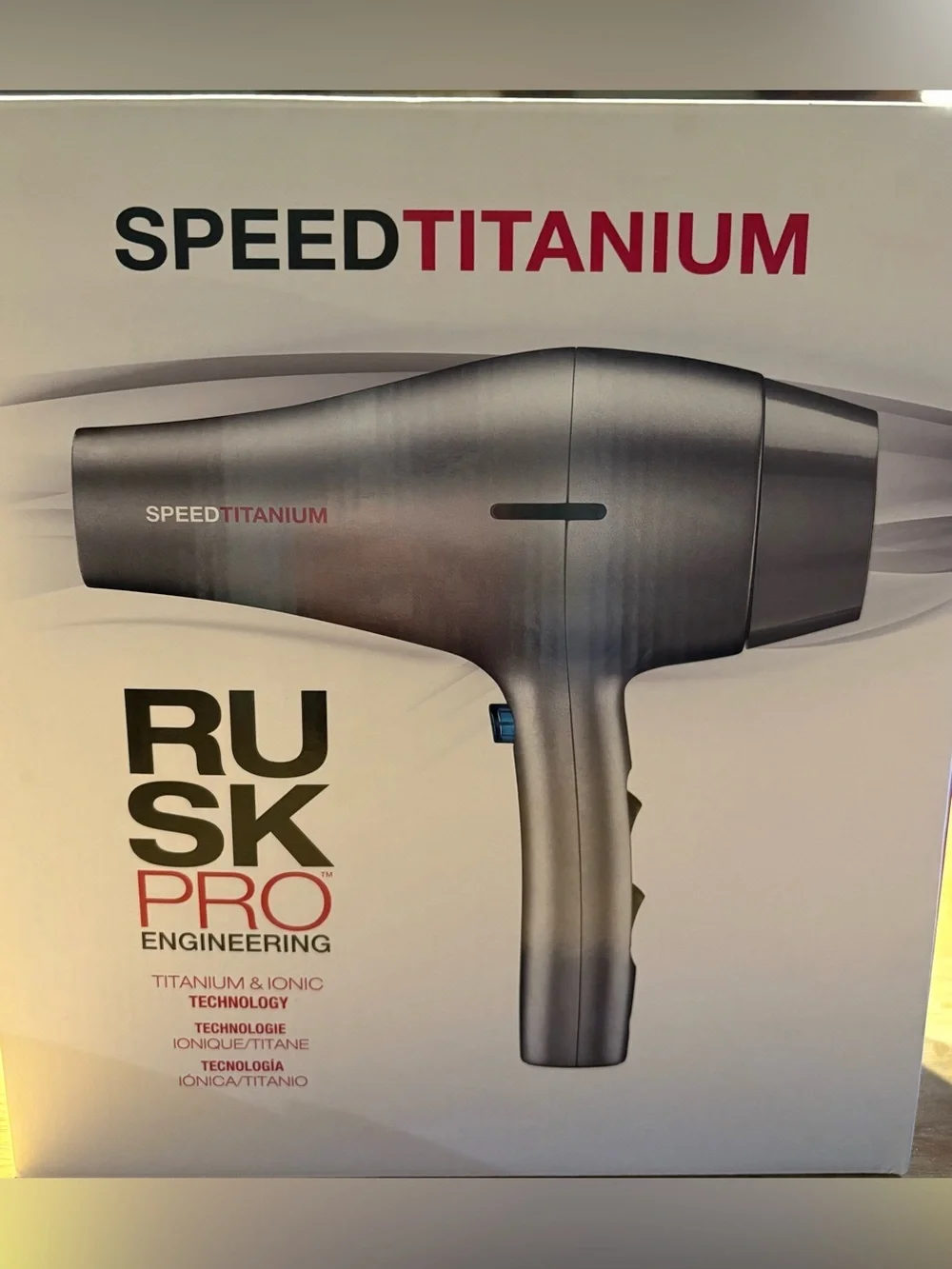 RUSK PRO Speed Titanium Hair Dryer, Ionic Generator Eliminates Frizz, Diffuser